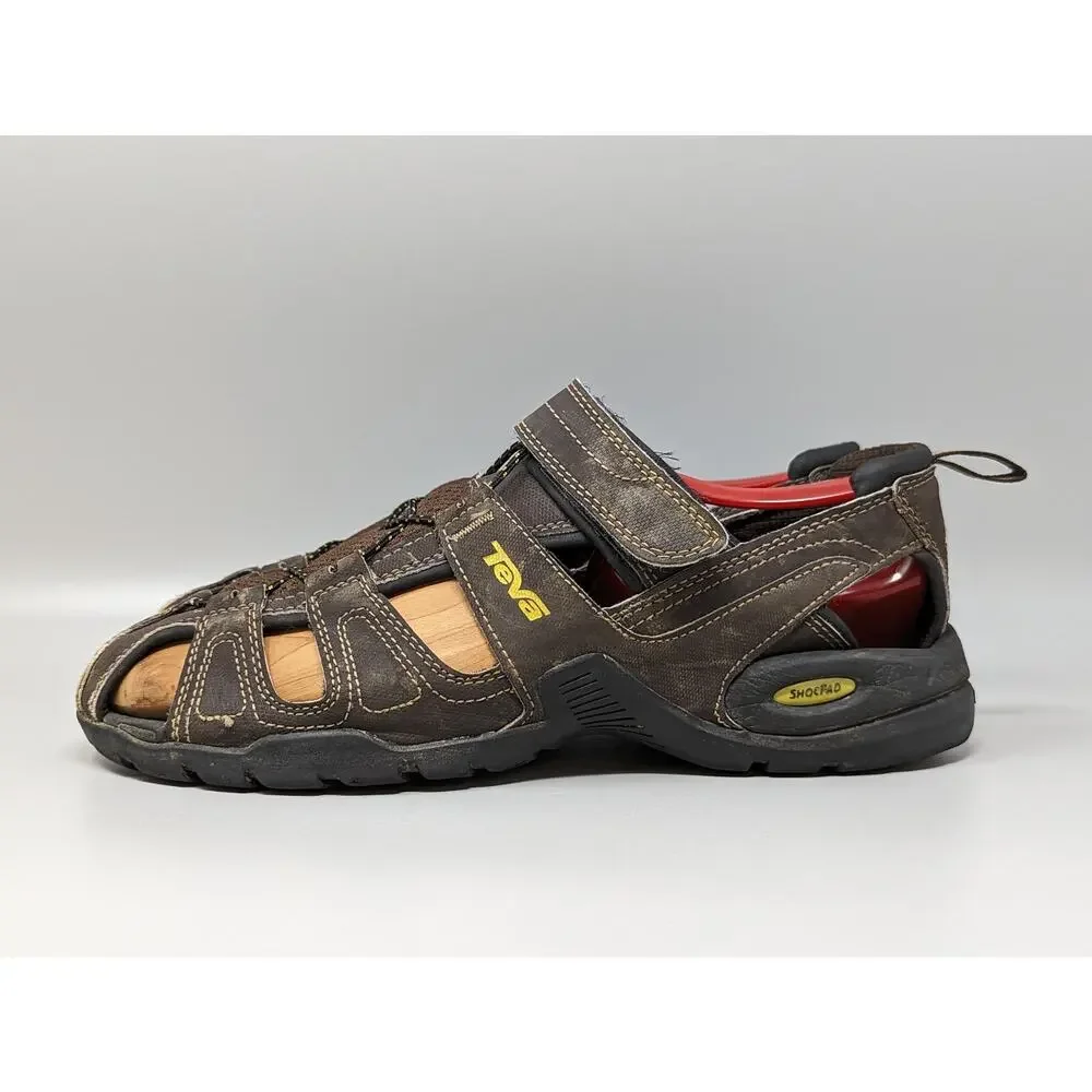Teva Men's Forebay Fisherman Sandal Shoe Brown Hiking Adjustable 1001116 Size 8